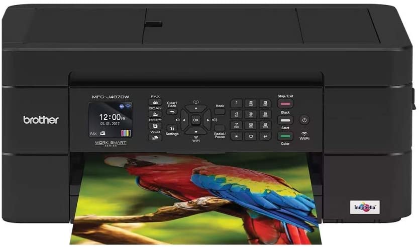 Brother MFC-J497DW Inkjet Multifunction Printer - Color - Plain Paper Print - Desktop Brother MFC-J497DW Inkjet Multifunction Printer - Color - Plain Paper Print - Desktop